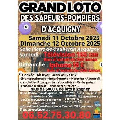Photo du Grand loto des Sapeurs-Pompiers d'Acquigny à Acquigny