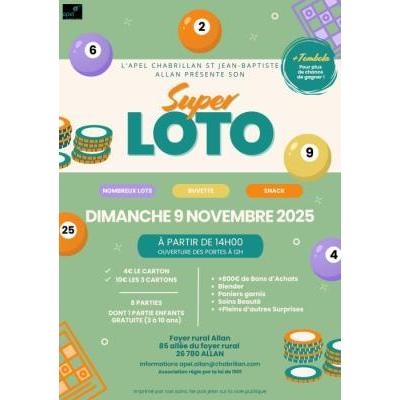 Photo du SUPER LOTO le 9 novembre 2025 à Allan
