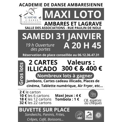 Photo du Maxi loto de l'Acad&eacute;mie de Danse Ambar&eacute;sienne à Ambarès-et-Lagrave