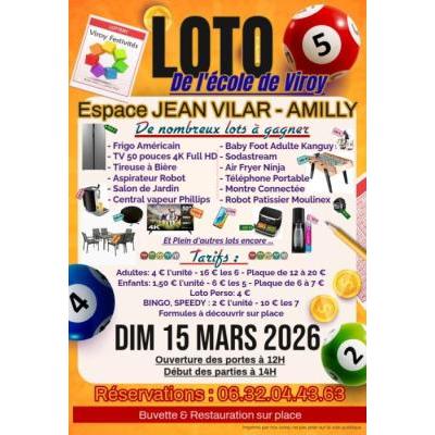 Photo du Super loto de l'école de Viroy Amilly à Amilly