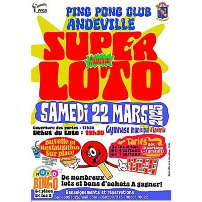Photo du Super Loto du Ping Pong Club d'Andeville à Andeville