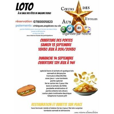 Photo du Loto spéciale bons d achats et lots  à Anglure