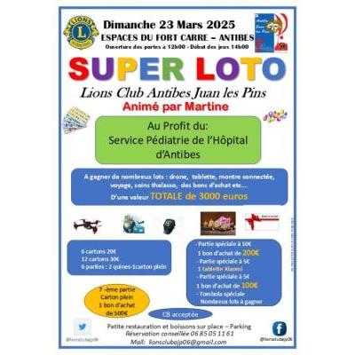 Photo du SUPER LOTO AU PROFIT DU SERVICE PEDIATRIE DE L'HOPITAL D'ANTIBES  à Antibes