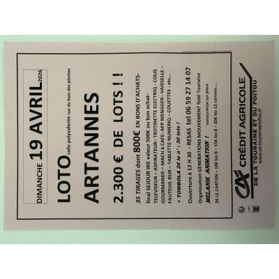 Photo du SUPER LOTO Anim&eacute; par MELANIE 06.59.27.14.07 à Artannes-sur-Indre