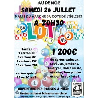 Photo du loto du handball club à Audenge