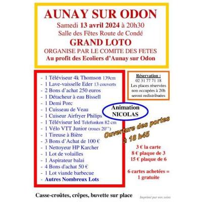 Photo du Grand loto du comité des fêtes au profit des écoles à Aunay-sur-Odon