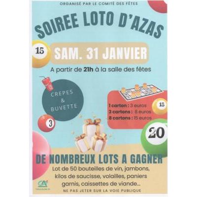 Photo du Grand loto du Comit&eacute; des f&ecirc;tes d&rsquo;Azas à Azas