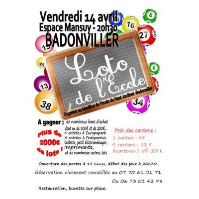 Photo du Loto de l'école à Badonviller