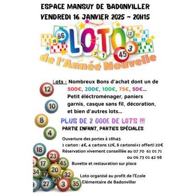 Photo du Loto de l'Ann&eacute;e Nouvelle à Badonviller
