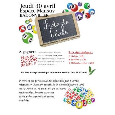 Photo du Loto de l'&eacute;cole à Badonviller