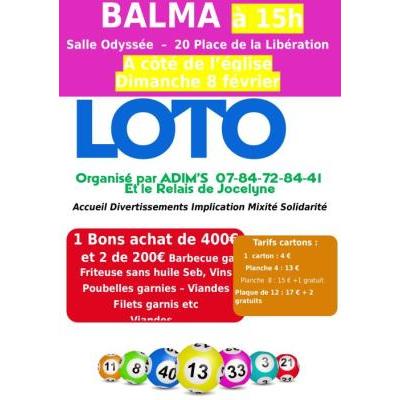 Photo du loto de L'ADIM'S à Balma
