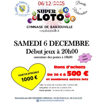 Photo du SUPER LOTO du COS BARJOUVILLE à Barjouville