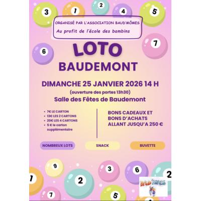 Photo du Loto organisé par l'association Baud'mômes au profit de l'école des Bambins à Baudemont