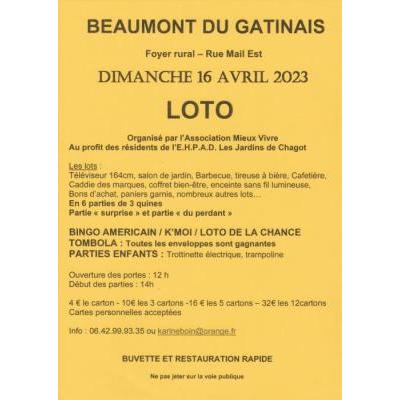 Photo du grand loto à Beaumont-du-Gâtinais