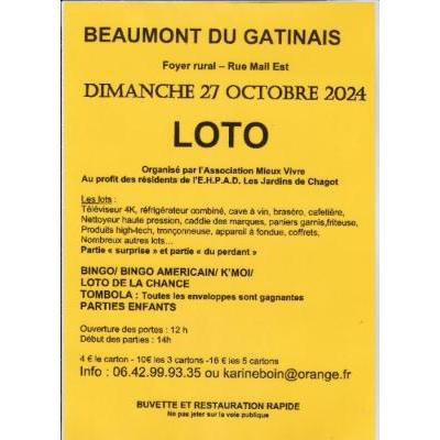 Photo du Grand loto de l' association mieux vivre à Beaumont-du-Gâtinais