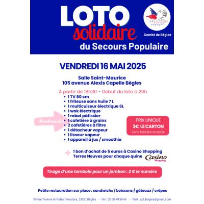 Photo du Loto Solidaire de printemps à Bègles