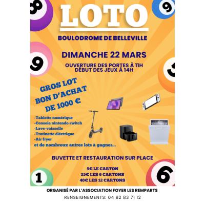 Photo du Loto de l'association Foyer les remparts à Belleville