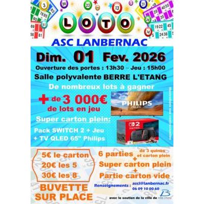 Photo du loto annuel ASCL LANBERNAC à Berre-l'Étang
