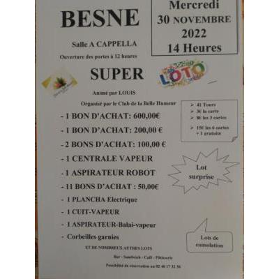 Photo du SUPER LOTO Club de la Belle Humeur à Besné