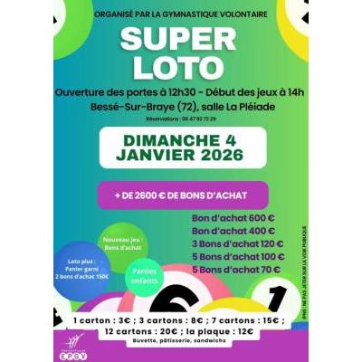 Photo du Super Loto de la Gym à Bessé-sur-Braye