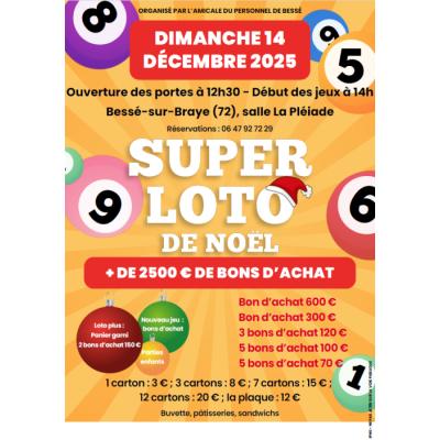 Photo du Super loto de Noël à Bessé-sur-Braye