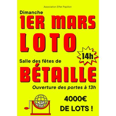 Photo du Loto de l'association Effet Papillon à Bétaille