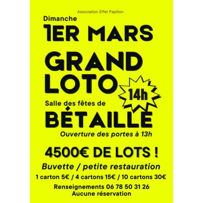 Photo du Loto de l'association Effet Papillon à Bétaille