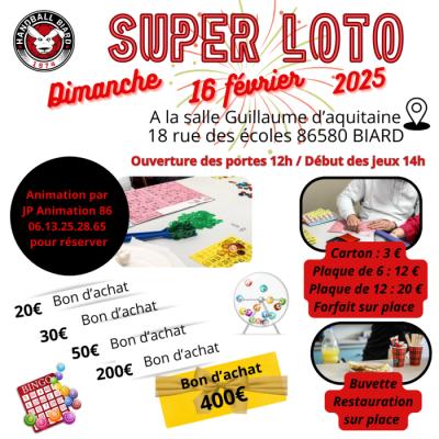 Photo du Loto du Handball à BIARD animé par JP Animations à Biard