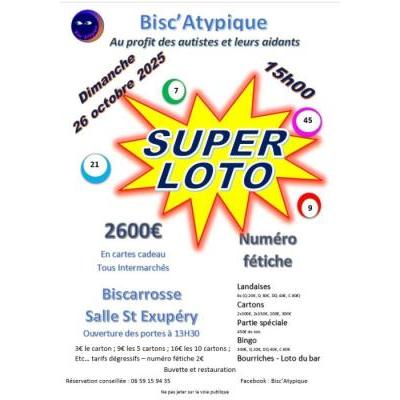 Photo du Loto de Bisc'Atypique au profit des autistes et leurs aidants à Biscarrosse
