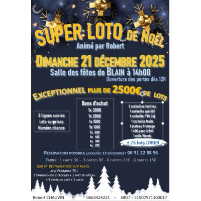 Photo du Super Loto de Noël + de 2500€ de lots à Blain