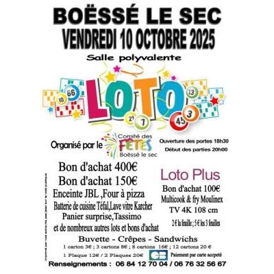 Photo du loto du comité des fêtes à Boëssé-le-Sec