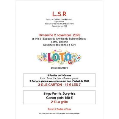 Photo du loto de LSR à Bollène