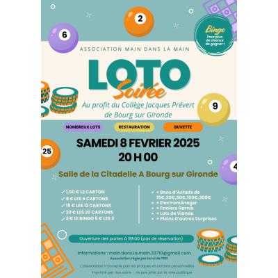 Photo du Loto au profit du collège de Bourg à Bourg