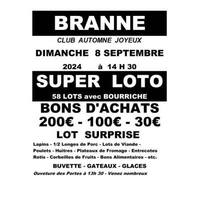 Photo du Super Loto de la rentrée à Branne