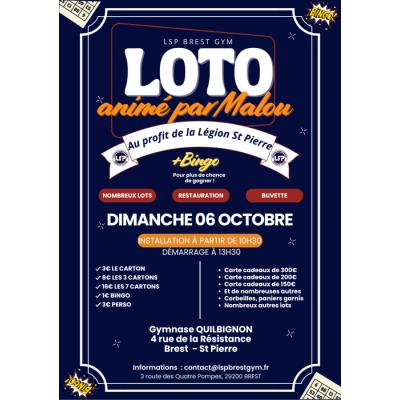 Photo du loto annuel de la legion st pierre animé par Malou à Brest