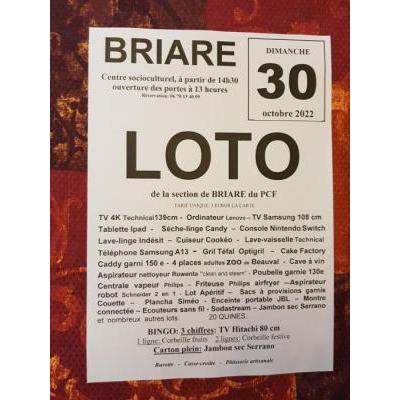 Photo du grand loto du  parti à Briare