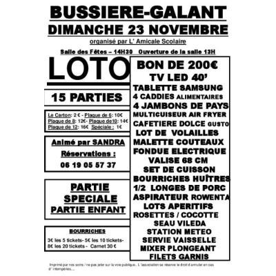 Photo du SUPER LOTO à Bussière-Galant