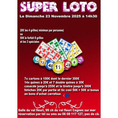 Photo du Super Loto salle du val fleuri à Cagnes-sur-Mer