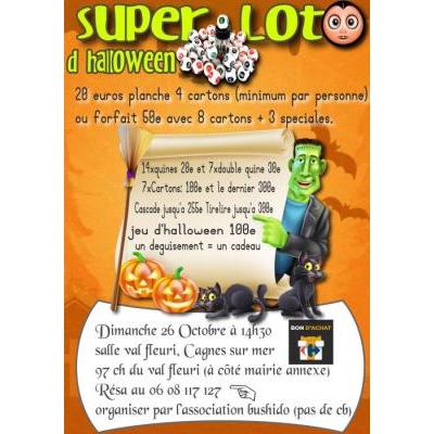 Photo du Super Loto d halloween salle du val fleuri à Cagnes-sur-Mer
