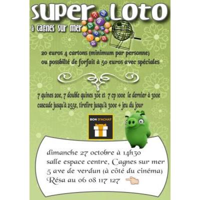 Photo du Super loto salle espace centre avec bon d'achats à gagner à Cagnes-sur-Mer