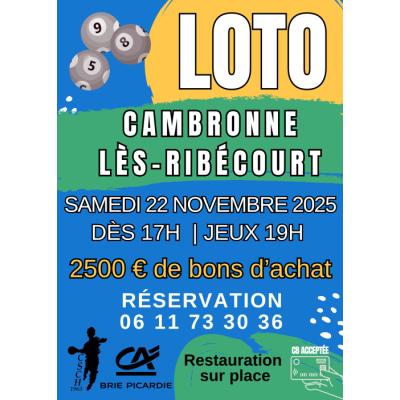 Photo du SUPER LOTO SPÉCIAL BONS D'ACHAT à Cambronne-lès-Ribécourt