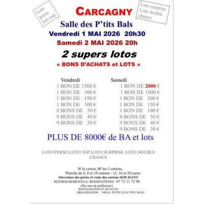 Photo du super loto  bons d achats et lots à Carcagny
