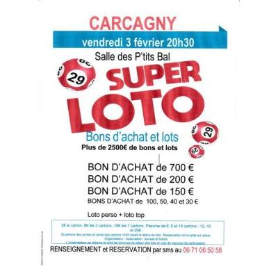 Photo du loto special bons d achats et lots à Carcagny