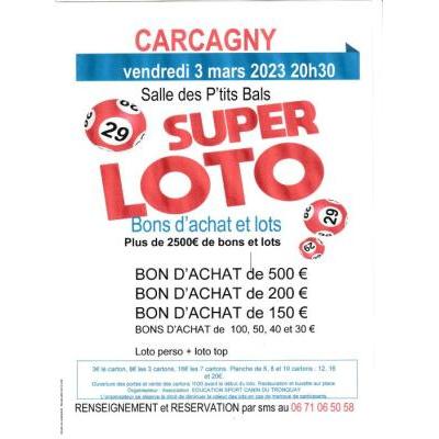 Photo du SUPER loto à Carcagny