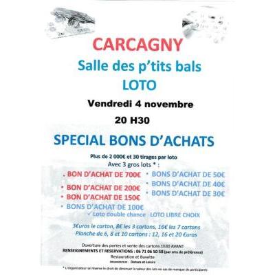 Photo du lotos special bons d achat à Carcagny