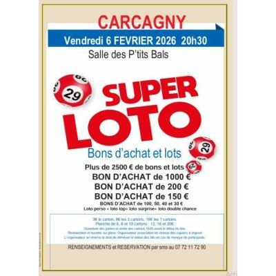 Photo du super loto  bons d achats et lots à Carcagny