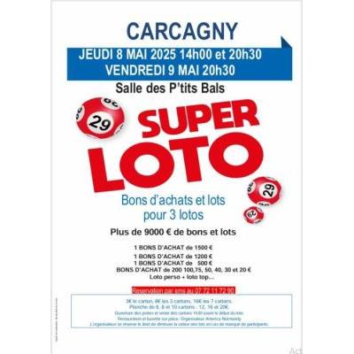 Photo du super loto  bons d achats et lots à Carcagny
