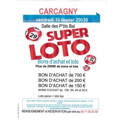 Photo du super loto à Carcagny