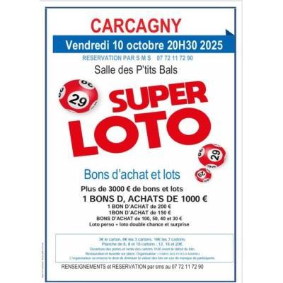 Photo du super loto  bons d achats et lots à Carcagny