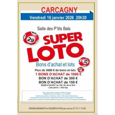 Photo du super loto  bons d achats et lots à Carcagny